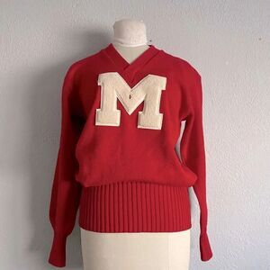 Vintage 60’s The Cincinnati Athletic Goods Co Letterman Sweater Knit Size M